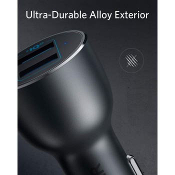 Anker PowerDrive III 2 Port 36W Alloy Car Charger Black