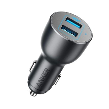 Anker PowerDrive III 2 Port 36W Alloy Car Charger Black
