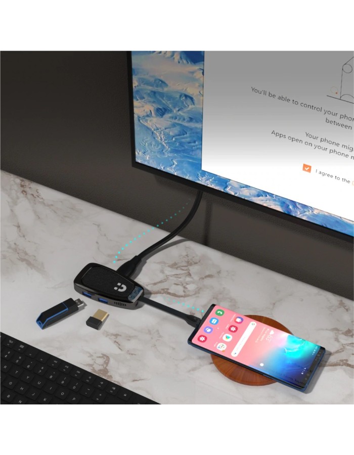 Unitek D1053A USB-C 3.2 Gen2 Hub 10Gbps, 4K60Hz HDMI, 100W PD & Leather Lanyard Unitek D1053A USB-C 3.2 Gen2 Hub 10Gbps, 4K60Hz HDMI, 100W PD & Leather Lanyard