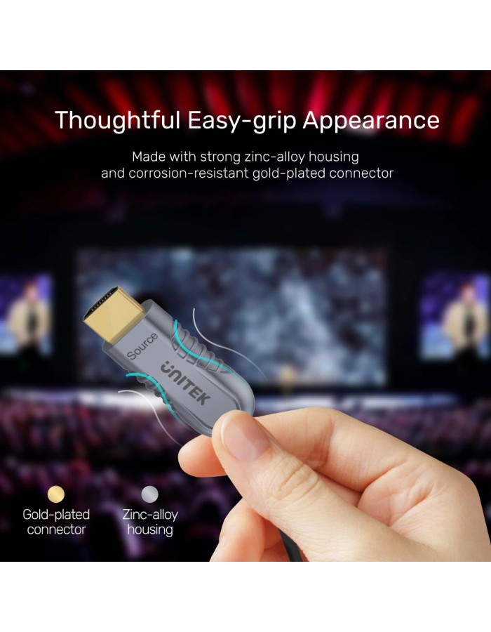 Unitek HC Ultrapro ActiveOptical HDMI 2.1 Cable 50.0m C11033DGY Unitek HC Ultrapro ActiveOptical HDMI 2.1 Cable 50.0m C11033DGY