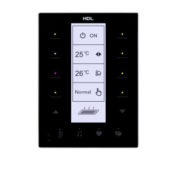 HDL DLP US Touch Panel 8 Buttons Black