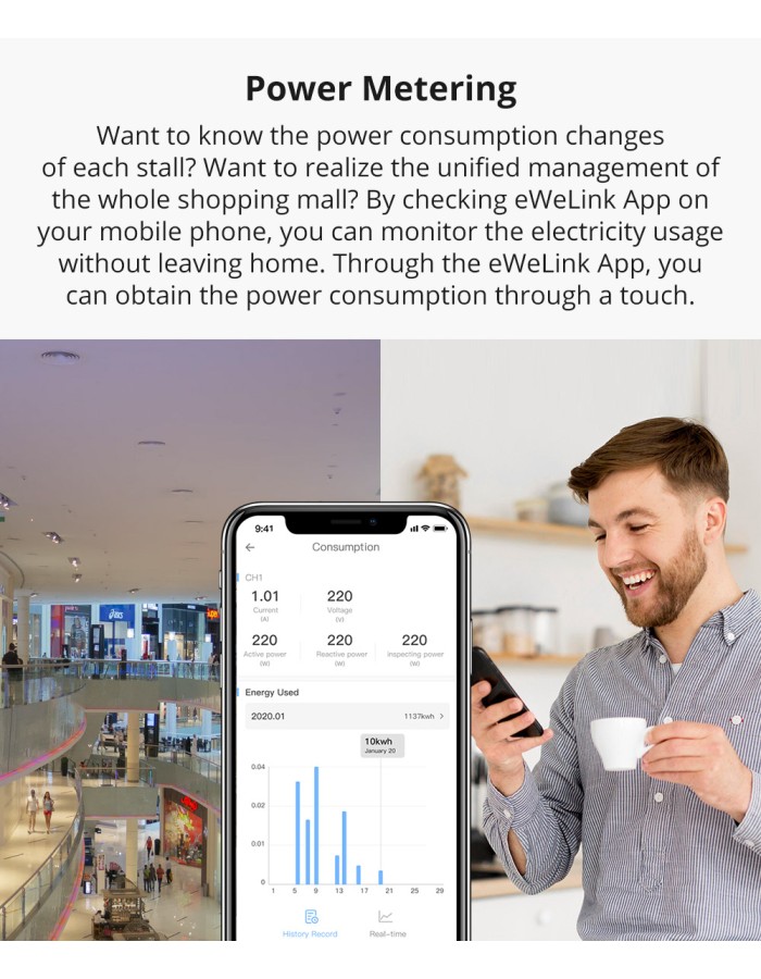 Sonoff SPM-Main Wifi Smart Stackable Power Meter