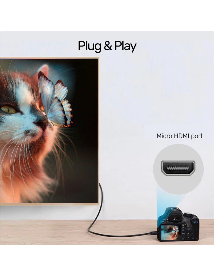 Unitek HC Micro HDMI to HDMI Cable 2.0m Y-C182 Unitek HC Micro HDMI to HDMI Cable 2.0m Y-C182