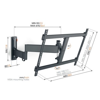 Vogels TVM3643 Turn TV Wall Mount 40-77'' Black