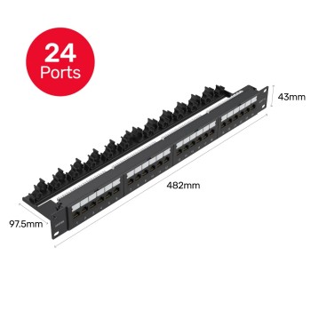 Unitek Network 24-Port CAT6 UTP Patch Panel T003A