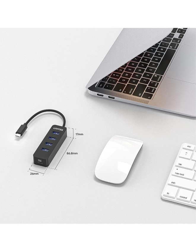 Unitek USB-C Hub 4xUSB-A with USB-C Power Port H1117B Unitek USB-C Hub 4xUSB-A with USB-C Power Port H1117B