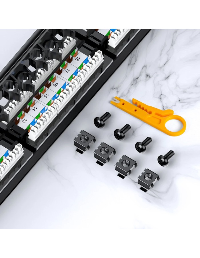 Unitek Network 24-Port CAT6 UTP Patch Panel T003A