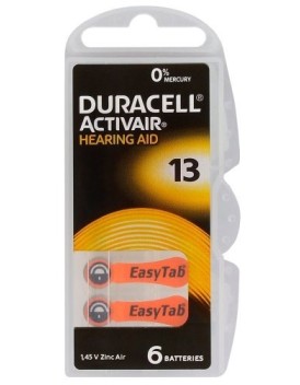 Duracell ActivAir13 PR48 Hearing Aid Batteries 6pcs