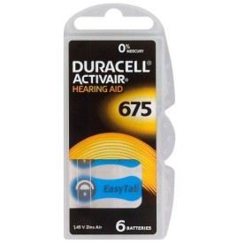 Duracell ActivAir675 PR44 Hearing Aid Batteries 6pcs