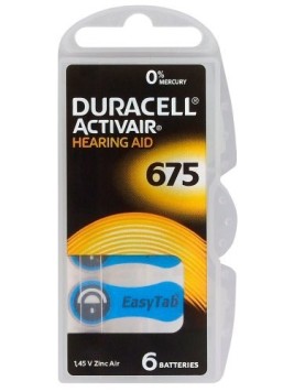 Duracell ActivAir675 PR44 Hearing Aid Batteries 6pcs