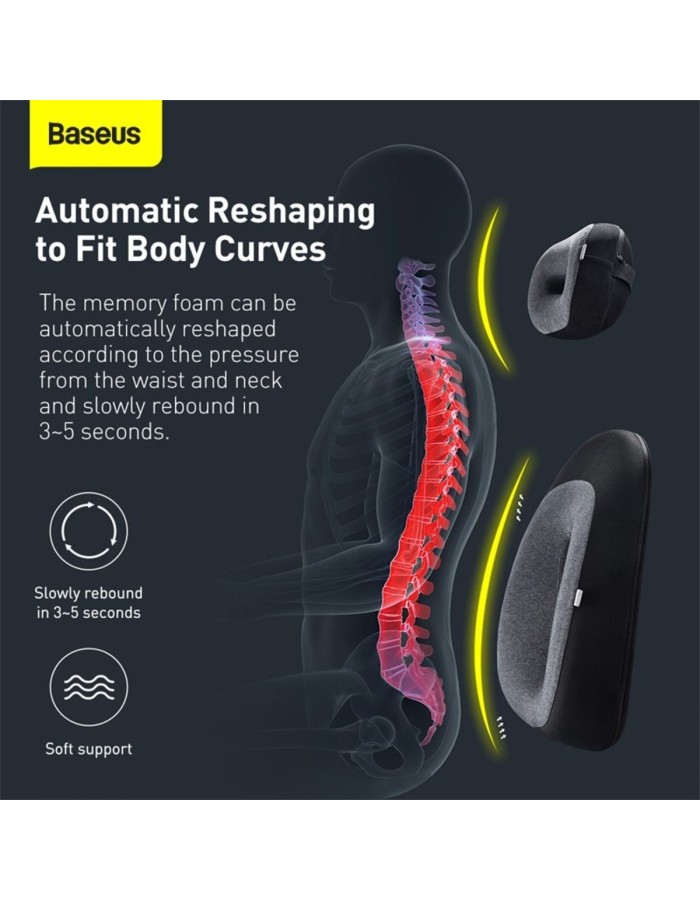 Baseus Floating Car Waist Pillow Black