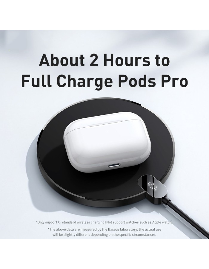 Baseus Digital LED Display Gen 2 Wireless Charger 15W Black Baseus Digital LED Display Gen 2 Wireless Charger 15W Black