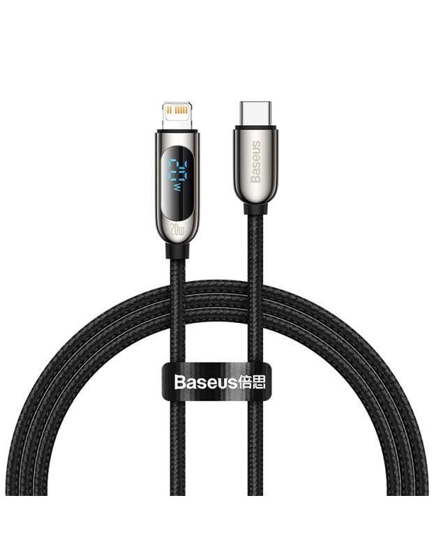 Baseus Cable Lightning to USB-C Display 20W 1m Black Baseus Cable Lightning to USB-C Display 20W 1m Black