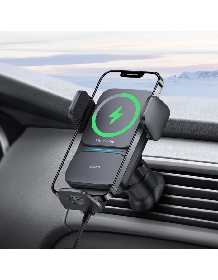 Baseus Wisdom Auto Alignment Car Mount Wireless Charger QI 15W Baseus Wisdom Auto Alignment Car Mount Wireless Charger QI 15W
