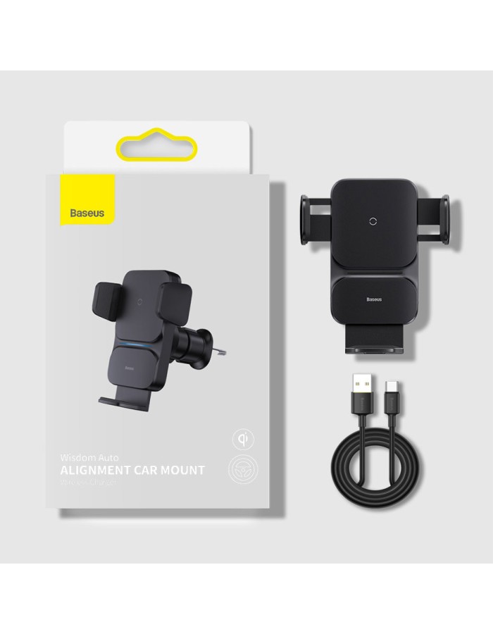Baseus Wisdom Auto Alignment Car Mount Wireless Charger QI 15W Baseus Wisdom Auto Alignment Car Mount Wireless Charger QI 15W