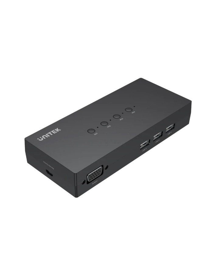 Unitek VGA KVM Switch 4In1Out w/3-Port USB2.0 Hub U-8710ABK Unitek VGA KVM Switch 4In1Out w/3-Port USB2.0 Hub U-8710ABK