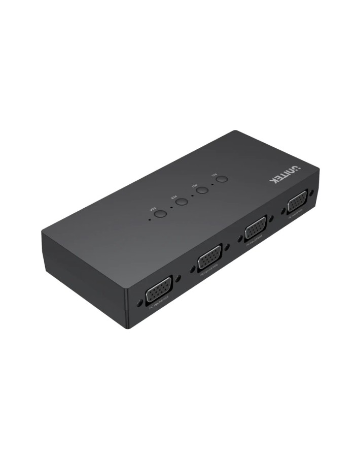Unitek VGA KVM Switch 4In1Out w/3-Port USB2.0 Hub U-8710ABK Unitek VGA KVM Switch 4In1Out w/3-Port USB2.0 Hub U-8710ABK