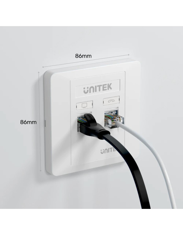 Unitek Network Dual Port Wall Plate T013A