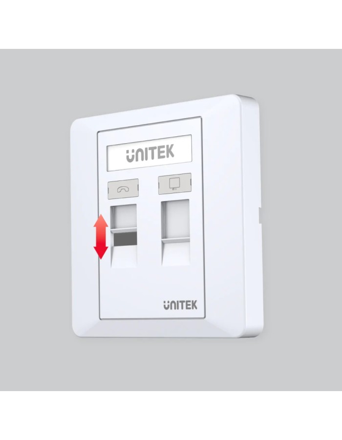 Unitek Network Dual Port Wall Plate T013A