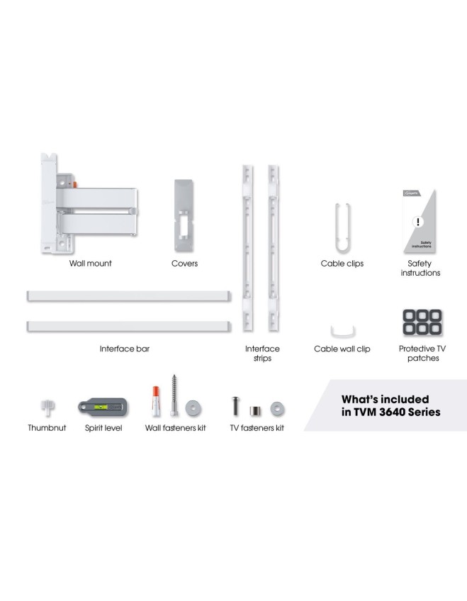 Vogels COMFORT TVM3643 TV Wall Mount 60x40 Turn2A White