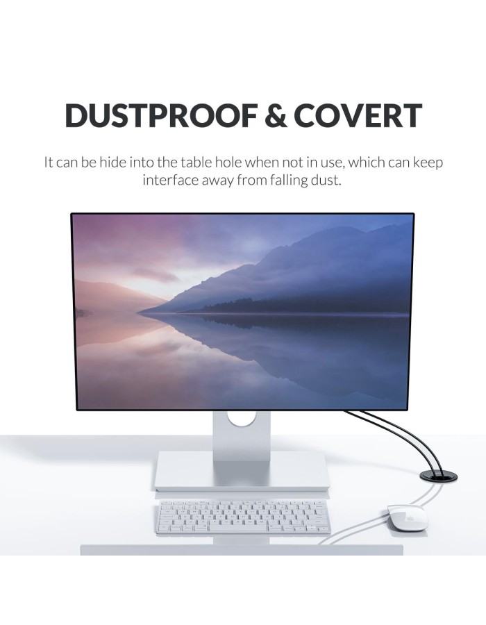 Orico USB-A Hub 4Port USB3.0 Desktop Mount DESK-4U