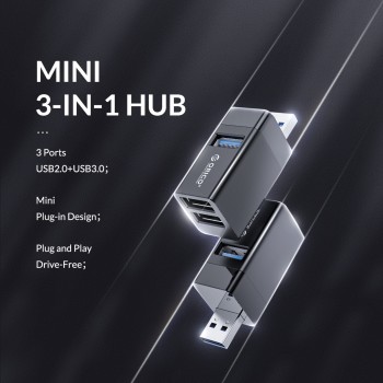Orico USB-A Hub 3Port Mini Stick type MINI-U32