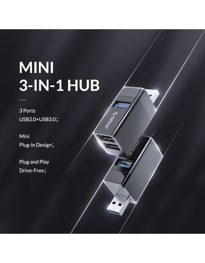 Orico USB-A Hub 3Port Mini Stick type MINI-U32