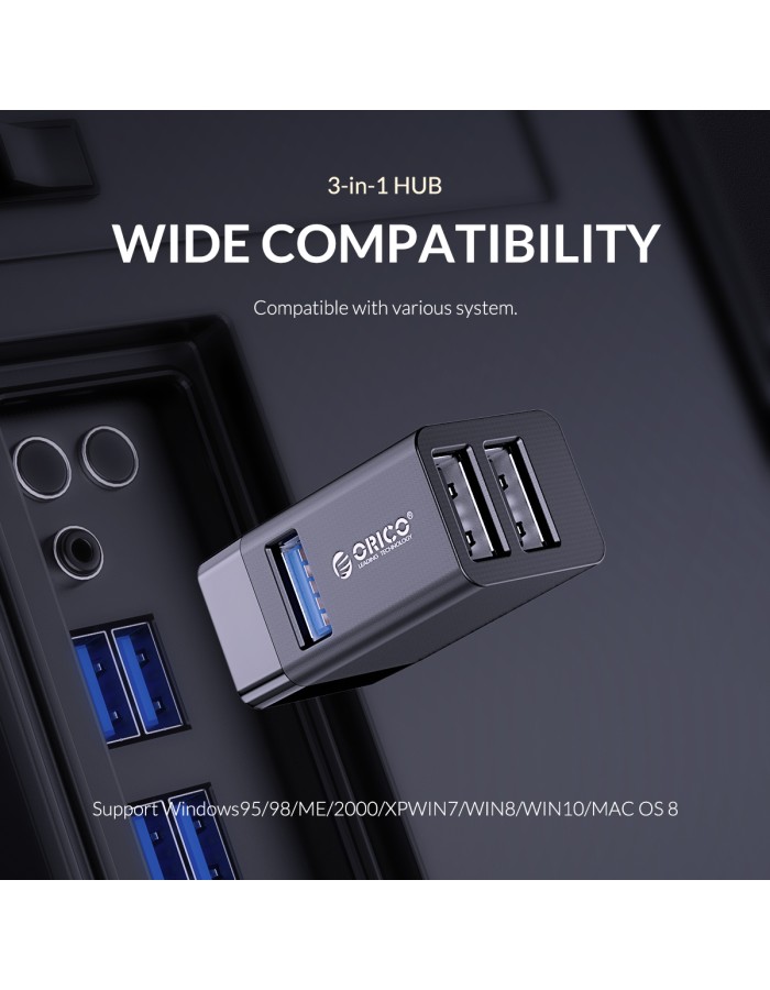 Orico USB-A Hub 3Port Mini Stick type MINI-U32