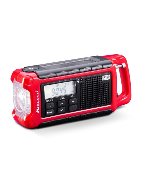 Midland ER200 Emergency Solar Powerbank FM & Dynamo Torch Midland ER200 Emergency Solar Powerbank FM & Dynamo Torch