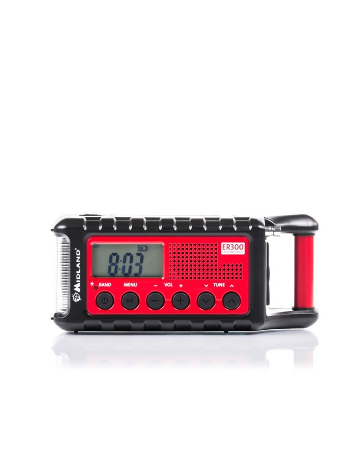 Midland ER300 Emergency Solar Powerbank FM & Dynamo Torch Midland ER300 Emergency Solar Powerbank FM & Dynamo Torch