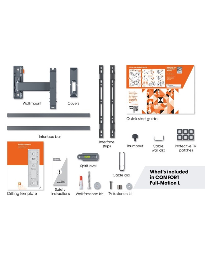 Vogels COMFORT TVM3623 TV Wall Mount 60x40 Turn 1 arm