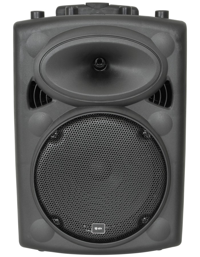 QTX QR10PA 10'' Professional Portable Karaoke & PA Speaker with 1x Wireless Microphone, Bluetooth USB & FM 178.839UK QTX QR10PA 10'' Professional Portable Karaoke & PA Speaker with 1x Wireless Microphone, Bluetooth USB & FM 178.839UK