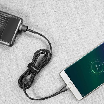 Baseus Cable MicroUSB to USB-A Cafule Braided 0.5m Blk-Gr Baseus Cable MicroUSB to USB-A Cafule Braided 0.5m Blk-Gr