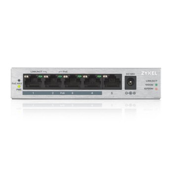 Zyxel 5 Port Gigabit PoE Switch, 4 x PoE, 60W GS1005-HP