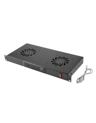 Lanberg Ventilation Panel with LCD 2 Fans Thermostat 230V