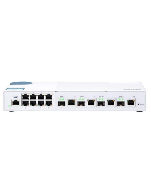 QNAP 12-Port 10GbE Managed Switch with 4x 10GbE SFP+/RJ45 Combo Ports & 8x 1GbE RJ45 Ports QSW-M408-4C