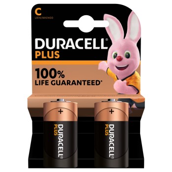 Duracell Alkaline C Plus Batteries 2pcs Duracell Alkaline C Plus Batteries 2pcs