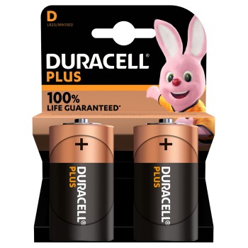 Duracell Alkaline D Plus Batteries 2pcs Duracell Alkaline D Plus Batteries 2pcs