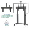 NBMounts TW100 Heavy Duty Motorized TV Trolley Supports up to 110'' & 136Kg Max Height 1.7m