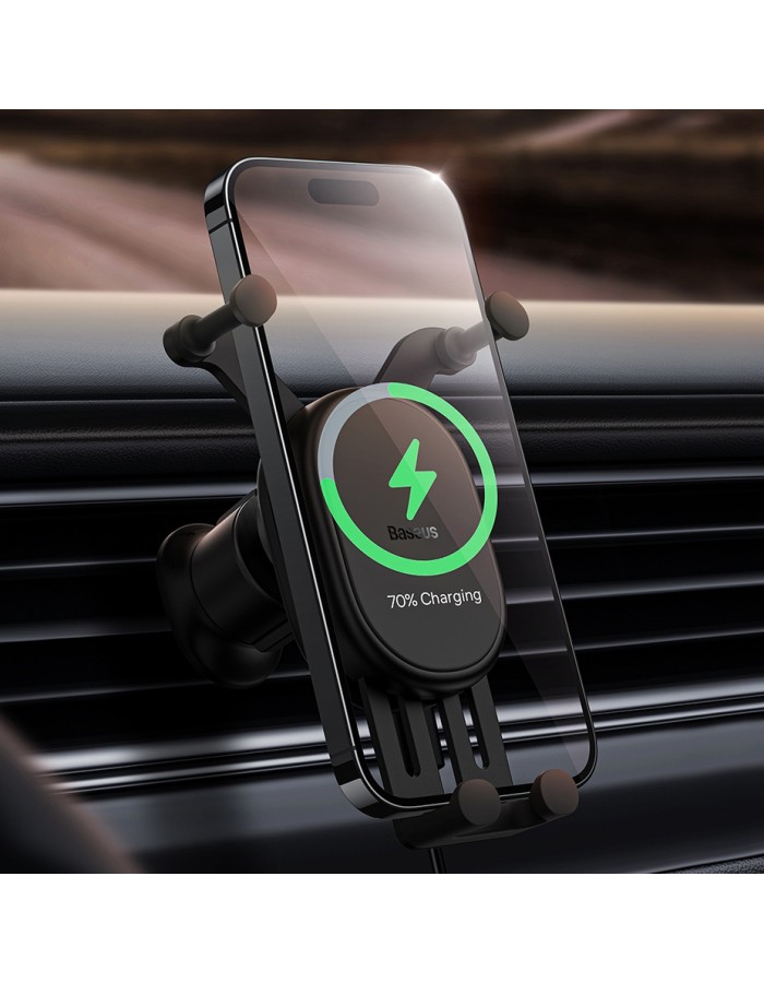 Baseus 15W Wireless AirVent Car Charger & Mount SUWX030001