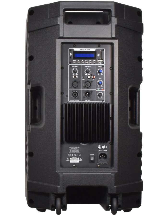 QTX QUEST-15A Active Speaker 15'' BT/USB/FM 880W 178.515UK