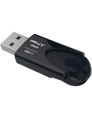 PNY Flash Drive Attache 4 USB 3.1 Stick 256GB Capless Slider Black FD256ATT431KK