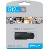 PNY Flash Drive Attache 4 USB 3.1 Stick 512GB Capless Slider Black FD512ATT431KK