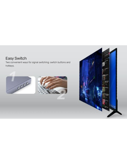 Unitek KVM HDMI 4K60Hz Switch 2-1 with 4-Port USB Hub V307A