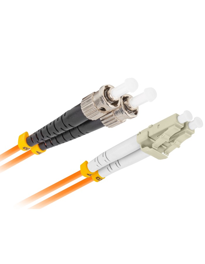 Lanberg Fiber Patch Cord ST/UPC-LC/UPC MM 50/125 Duplex OM2 LSZH 1.0m