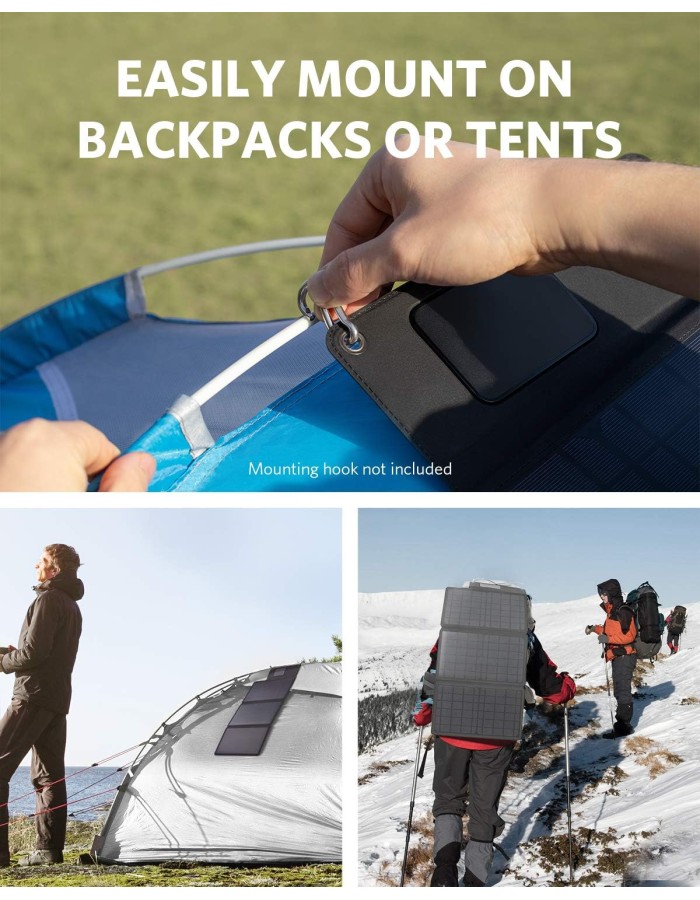Anker Portable & Foldable Solar Panel 24W 3x USB-A Ports to Directly Charge Your Devices