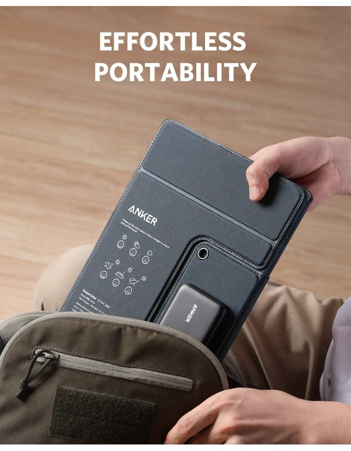 Anker Portable & Foldable Solar Panel 24W 3x USB-A Ports to Directly Charge Your Devices