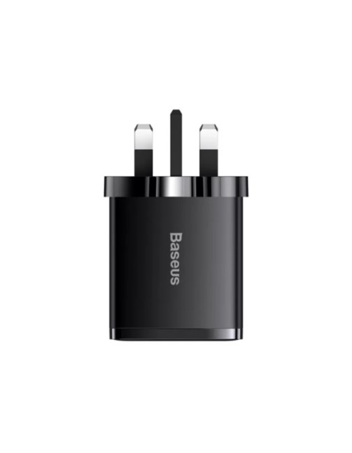 Baseus Charger Wall 30W USB-C/2xUSB-A UK Black Baseus Charger Wall 30W USB-C/2xUSB-A UK Black