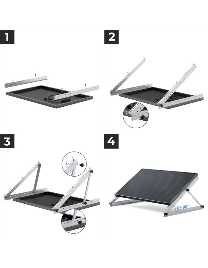 EcoFlow Solar Panel Adjustable Mount Bracket (100W) EcoFlow Solar Panel Adjustable Mount Bracket (100W)