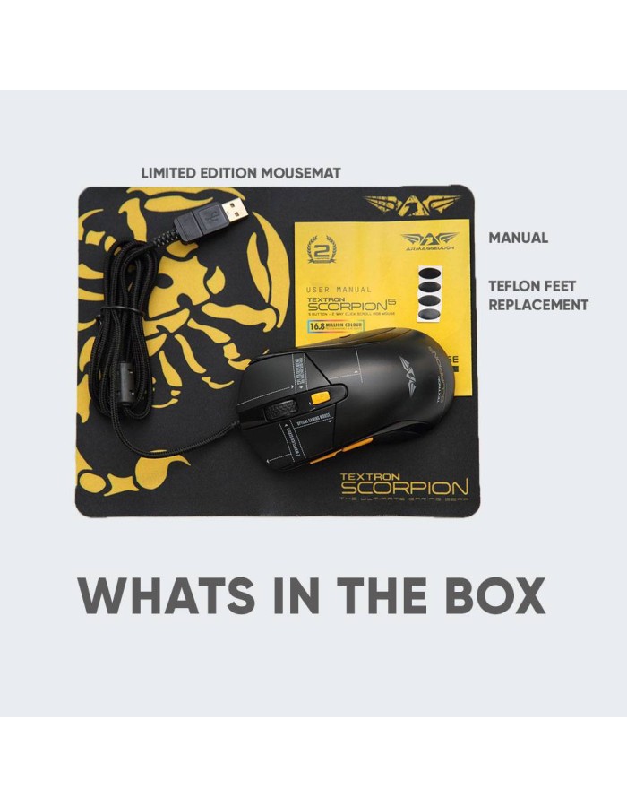 Armaggeddon Scorpion 5 Pro-Gaming Mouse with Free Mousepad Armaggeddon Scorpion 5 Pro-Gaming Mouse with Free Mousepad